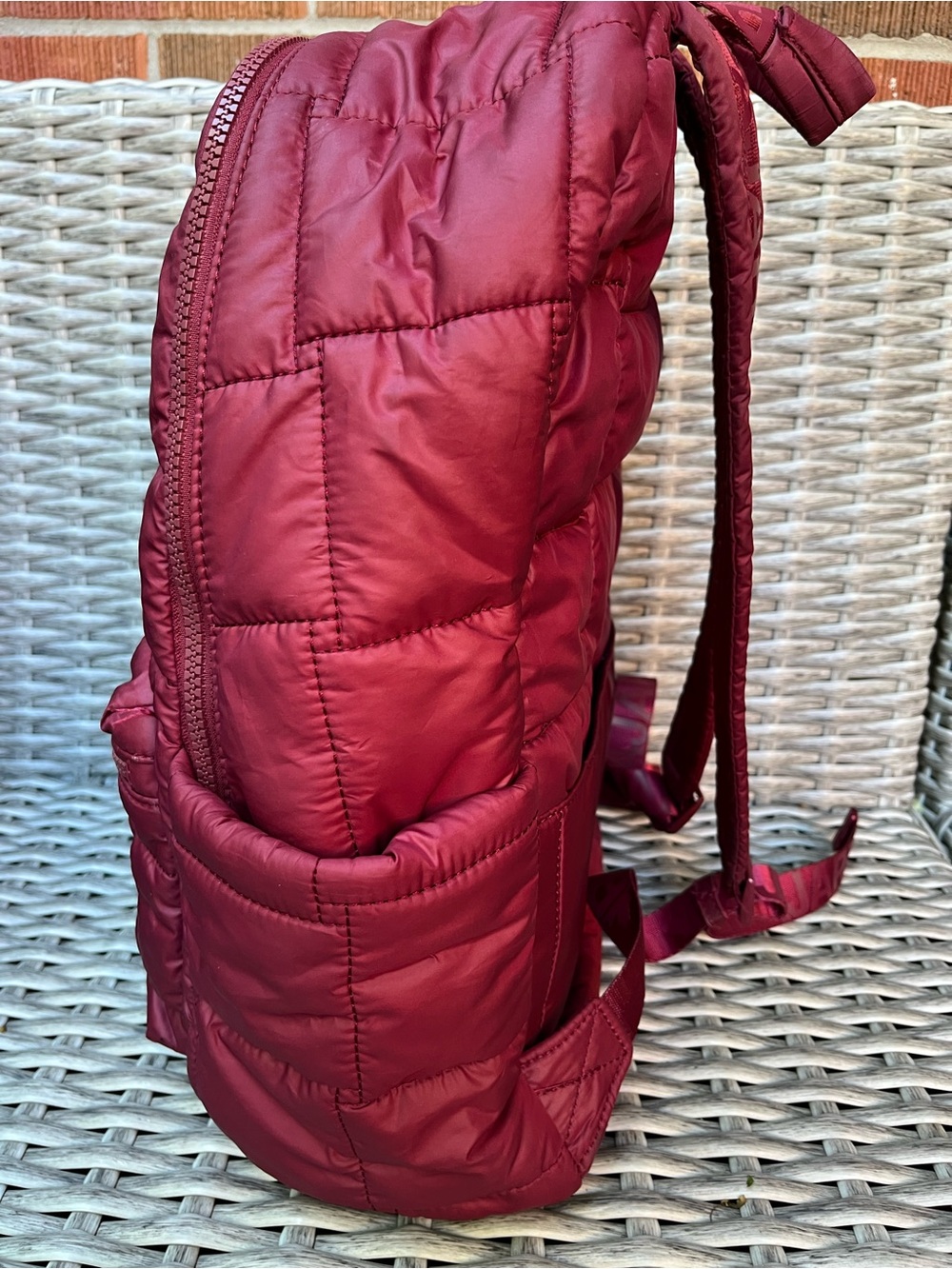 Pajar Quilted Burgundy Backpack - Picture 2 of 13